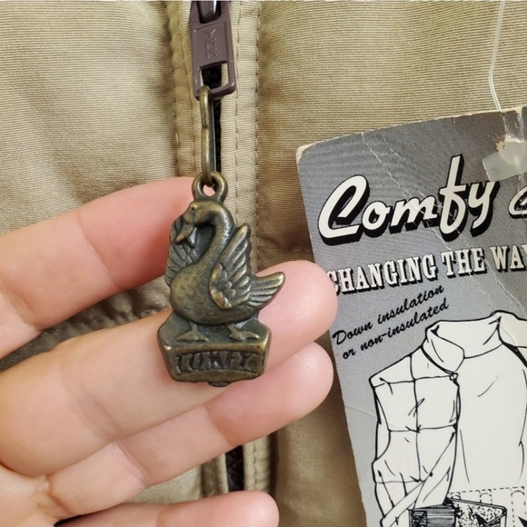 🤩New with tags Vintage Comfy mens lined puffer jacket size small - Picture 10 of 10